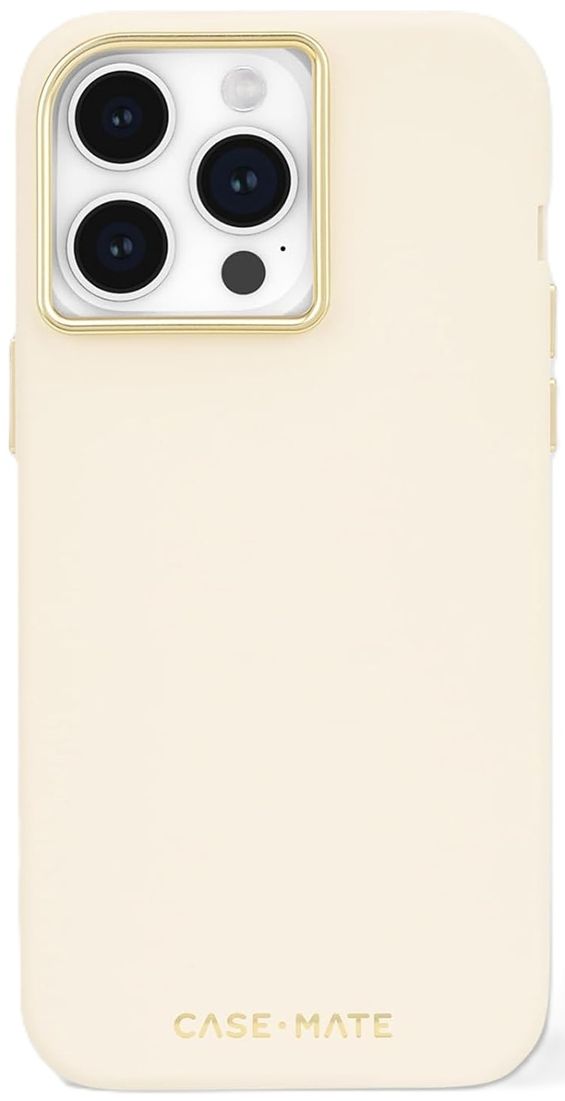 Case-Mate Silicone Phone Case with MagSafe for iPhone 15 Pro Max - Beige by Case-Mate - Refurbished - Brand New condition - US$13.98