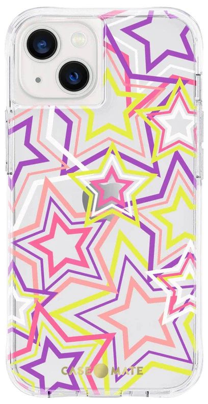 Case-Mate Tough Prints Series Phone Case for Apple iPhone 13 - Neon Stars by Case-Mate - Refurbished - Brand New condition - US$10.08