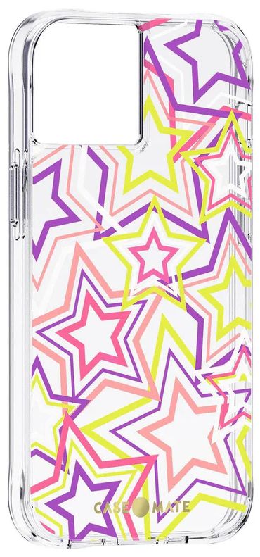 Case-Mate Tough Prints Series Phone Case for Apple iPhone 13 - Neon Stars by Case-Mate - Refurbished - Brand New condition - Image 2