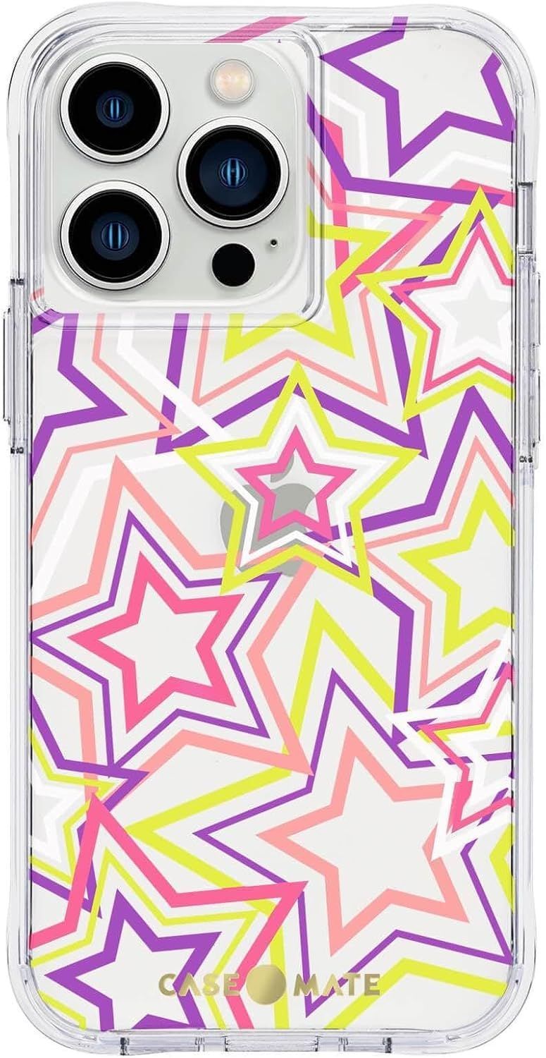 Case-Mate Tough Prints Series Phone Case for iPhone 13 Pro - Neon Stars by Case-Mate - Refurbished - Brand New condition - US$13.93