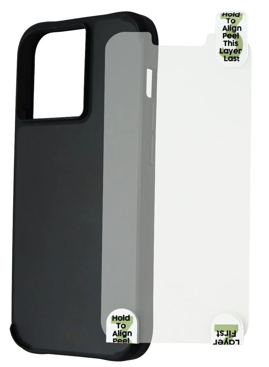 Case-Mate Tough Series Case & Screen Protector for iPhone 13 Pro - Black by Case-Mate - Refurbished - Very Good condition - US$10.08