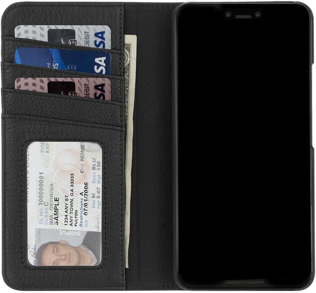 Case-Mate Wallet Folio Genuine Leather Phone Case for Google Pixel 3 XL - Black by Case-Mate - Refurbished - Brand New condition - Image 5