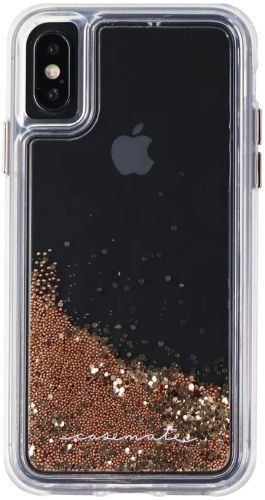 Case-Mate Waterfall Liquid Glitter Case for iPhone X l iPhone Xs - Waterfall Liquid Glitter (Clear/Gold) by Case-Mate - Refurbished - Brand New condition - US$8.78