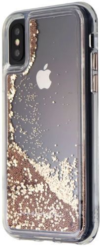 Case-Mate Waterfall Liquid Glitter Case for iPhone X l iPhone Xs - Waterfall Liquid Glitter (Clear/Gold) by Case-Mate - Image 2