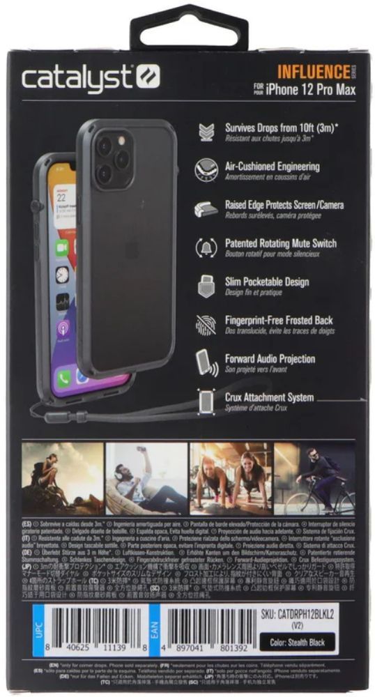 Catalyst Influence Phone Case for Apple iPhone 12 Pro Max - Stealth Black by Catalyst - Image 3