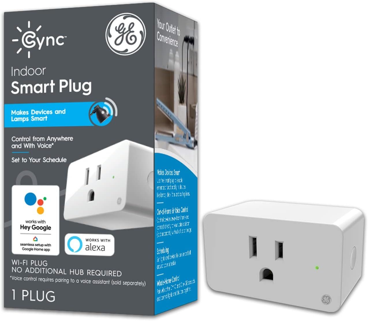 C by GE Cync Indoor Smart Plug - White by C by GE - Refurbished - Brand New condition - US$20.37