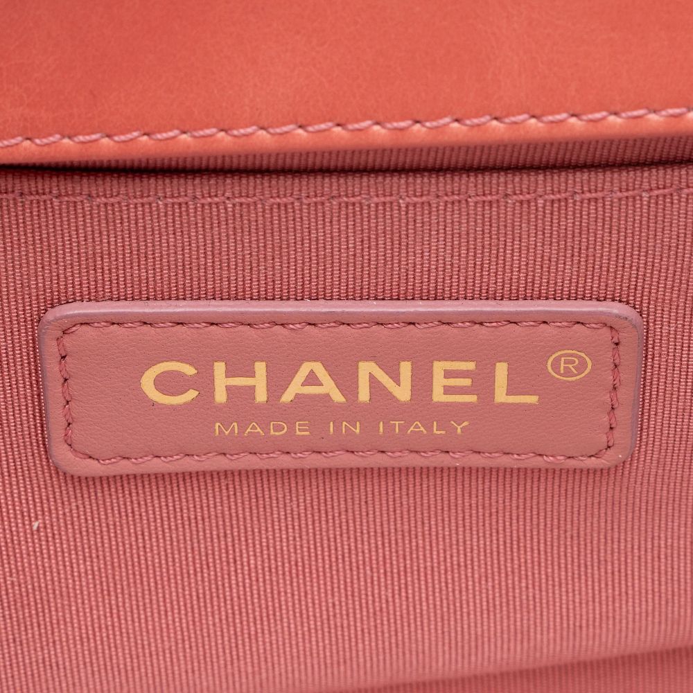 Chanel Shearling Calfskin Small Boy Bag - Calfskin - Pink by Chanel - Image 8