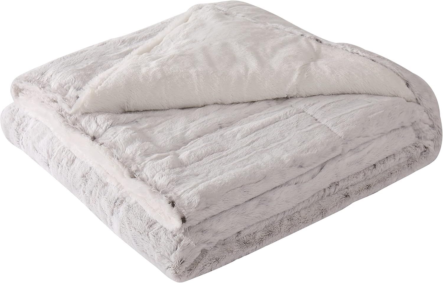 Christian Siriano Luxury Reversible Faux Fur Throw 60" x 70" - Grey by Christian Siriano - Refurbished - Brand New condition - US$50.98
