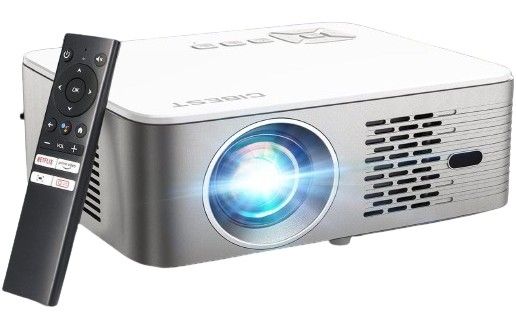 CiBest G1 4K Support with 5G WiFi Bluetooth Native 1080P Projector - White by CiBest - Refurbished - Very Good condition - US$136.68