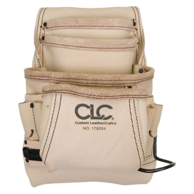 CLC Custom Leathercraft 179354 Carpenter's Nail and Tool Bag Reversed Top Grain - Tan by CLC - Refurbished - Premium condition - US$57.12