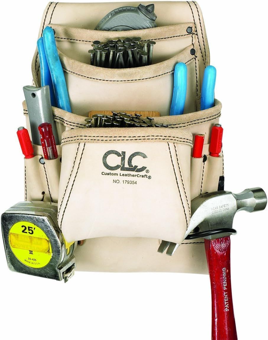 CLC Custom Leathercraft 179354 Carpenter's Nail and Tool Bag Reversed Top Grain - Tan by CLC - Refurbished - Like New condition - Image 2