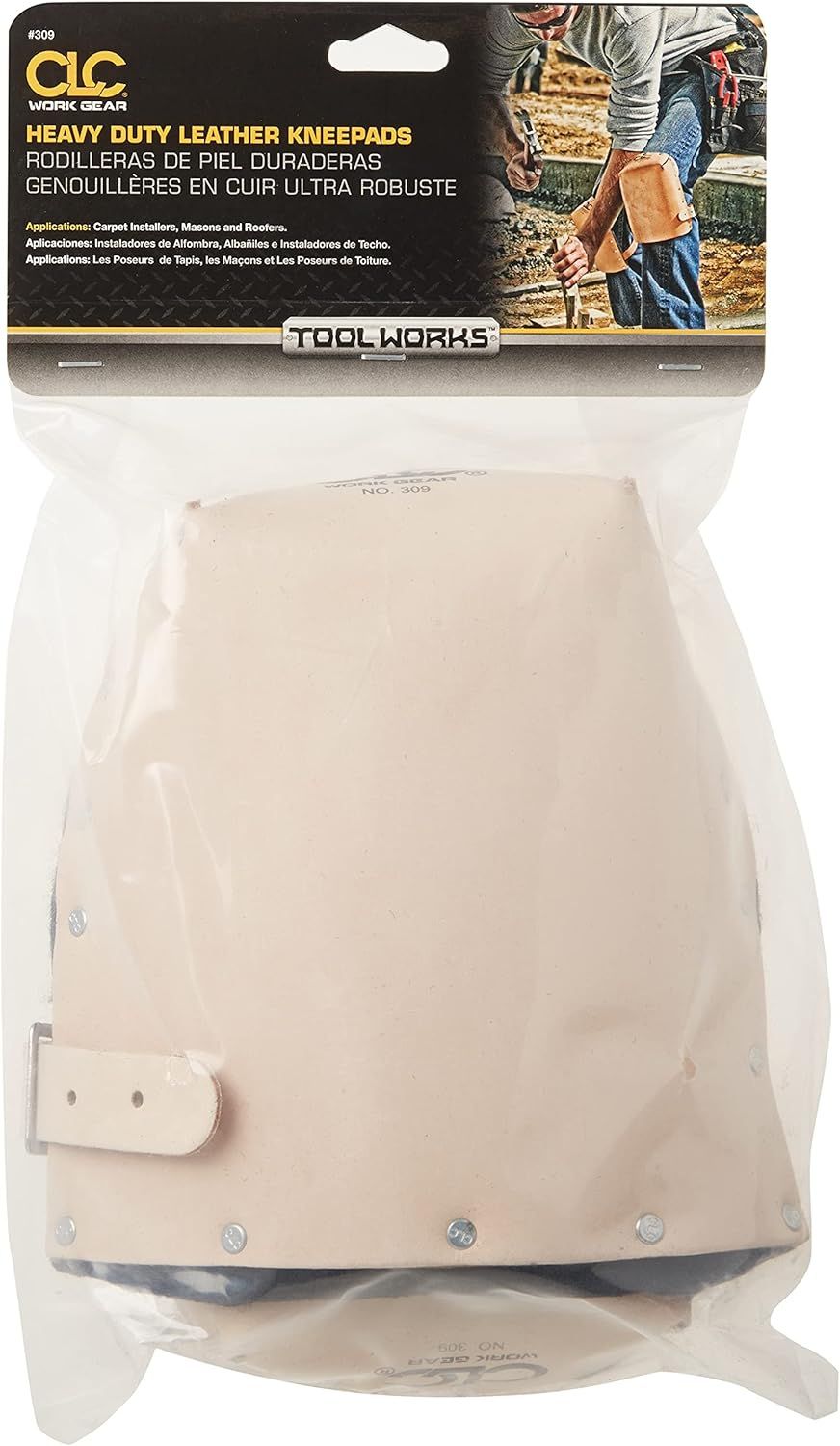 CLC Custom Leathercraft 309 Leather Kneepads - Tan by CLC - Image 2