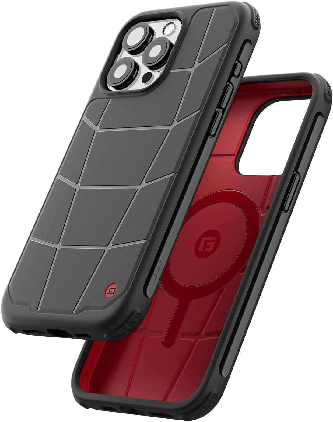 Clckr G-Form Force Phone Case with MagSafe for iPhone 15 Pro Max - Black/Red by Clckr - Refurbished - Brand New condition - US$26.93