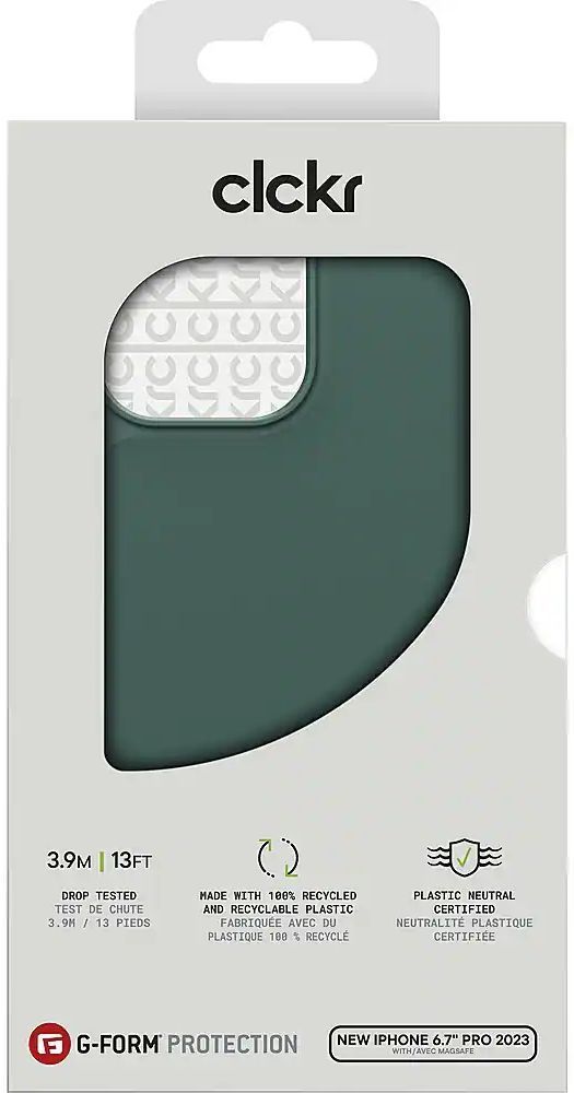 CLCKR G-Form Protection Phone Case with MagSafe for Apple iPhone 15 Pro - Carbon Green by CLCKR - Refurbished - Like New condition - Image 7