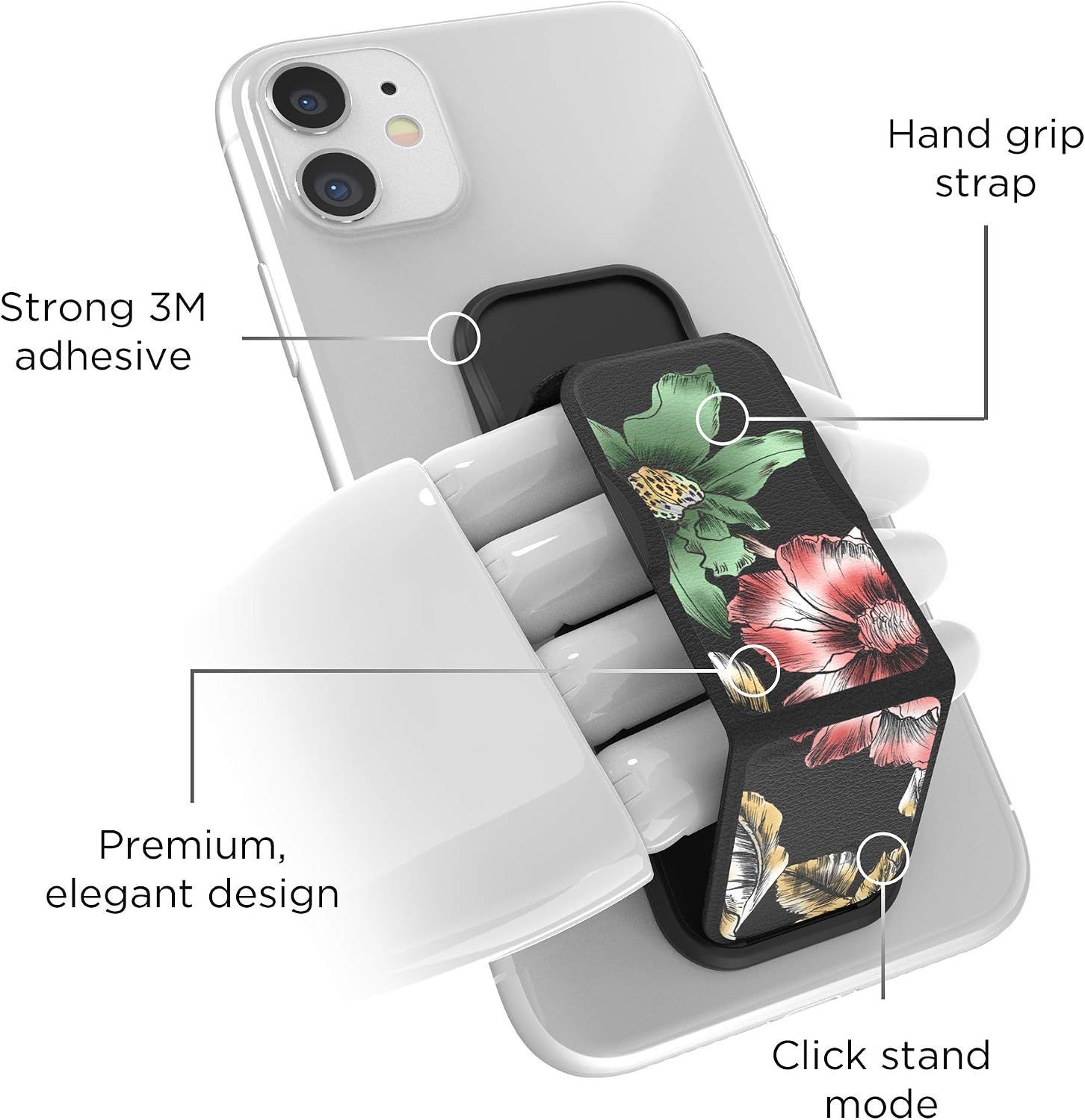 CLCKR RF RICHMOND & FINCH Stand & Grip Universal Phone Holder - Floral by Clckr - Refurbished - Brand New condition - Image 4