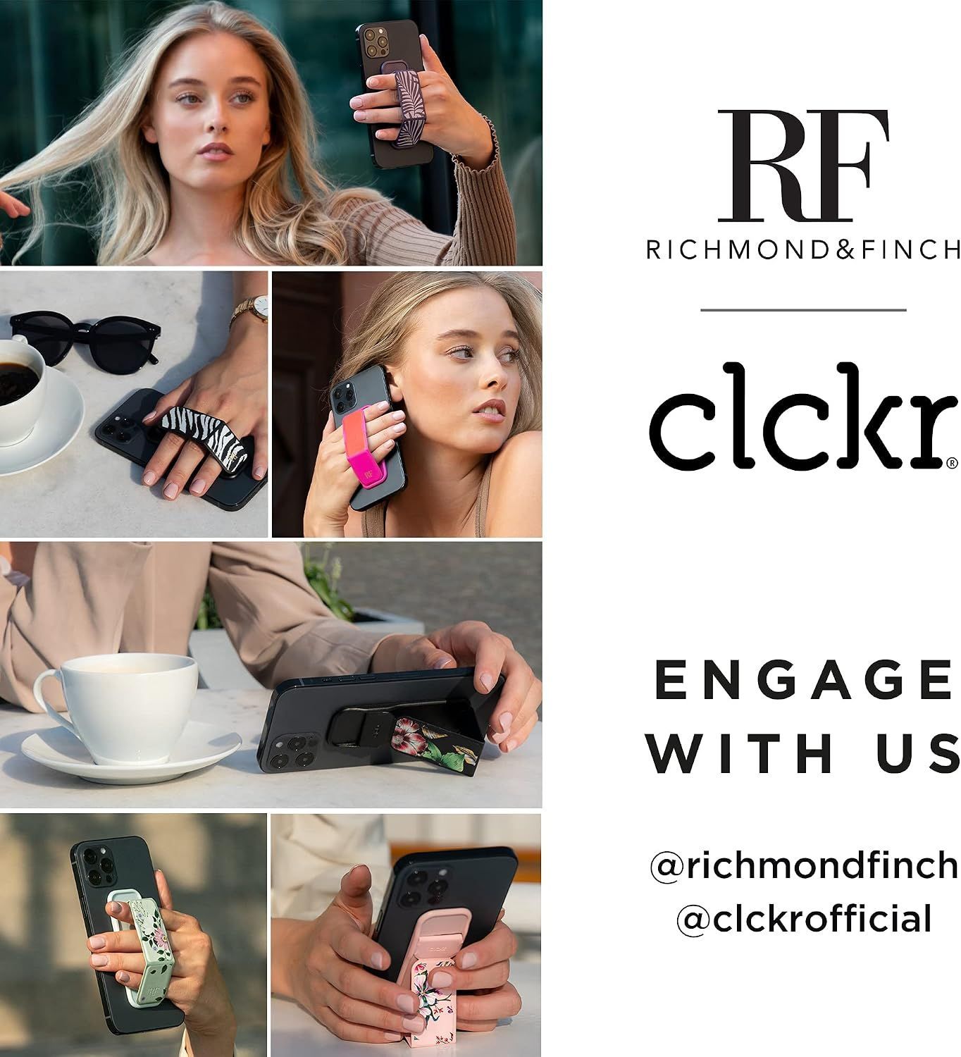 CLCKR RF RICHMOND & FINCH Stand & Grip Universal Phone Holder - Floral by Clckr - Refurbished - Brand New condition - Image 8