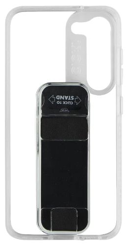CLCKR Stand & Grip Series Phone Case for Galaxy S23 - Clear/Black by CLCKR - Image 2