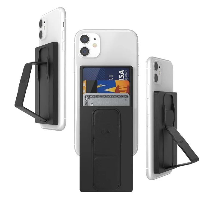 Clckr Stand & Grip Wallet - Black by Clckr - Refurbished - Brand New condition - US$30.98