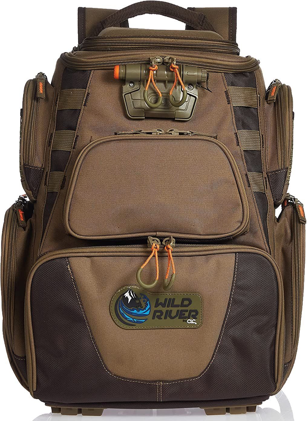 Wild River Mission Lighted Tackle Bag - Convertible Fishing Backpack With 4 Trays
