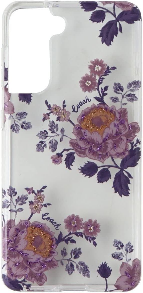 Coach Protective Phone Case for Samsung Galaxy S21+ 5G - Moody Floral Purple / Clear by Coach - Refurbished - Brand New condition - US$13.93