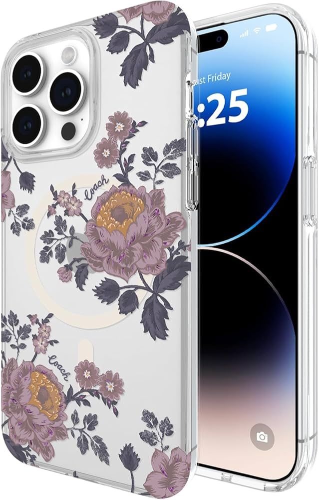 Coach Protective Phone Case with MagSafe for iPhone 13 Pro - Moody Floral Purple - Very Good by Coach - Refurbished - Very Good condition - US$10.08