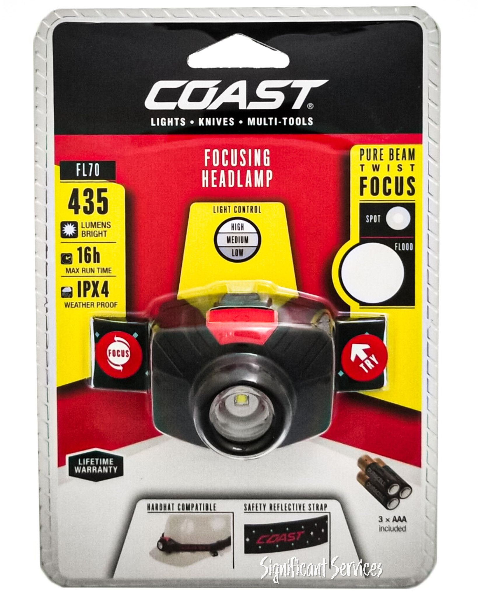 Coast 21324 FL70 LED Ultra Wide Angle Flood Beam Headlamp - Black by Coast - Image 3