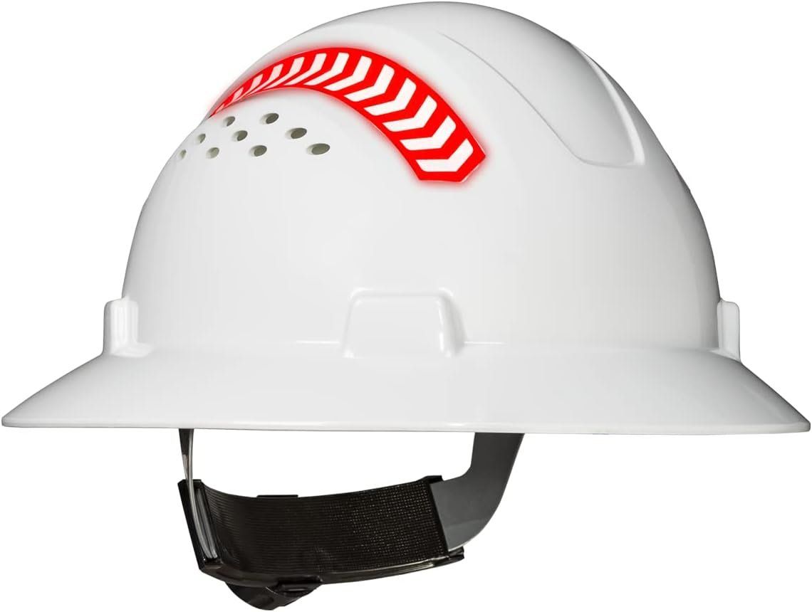 Coast SH300 Full Brim Safety Hard Hat with LHS300 Rechargeable LED Lighted Helmet Strap - White by Coast - Refurbished - Like New condition - US$30.72