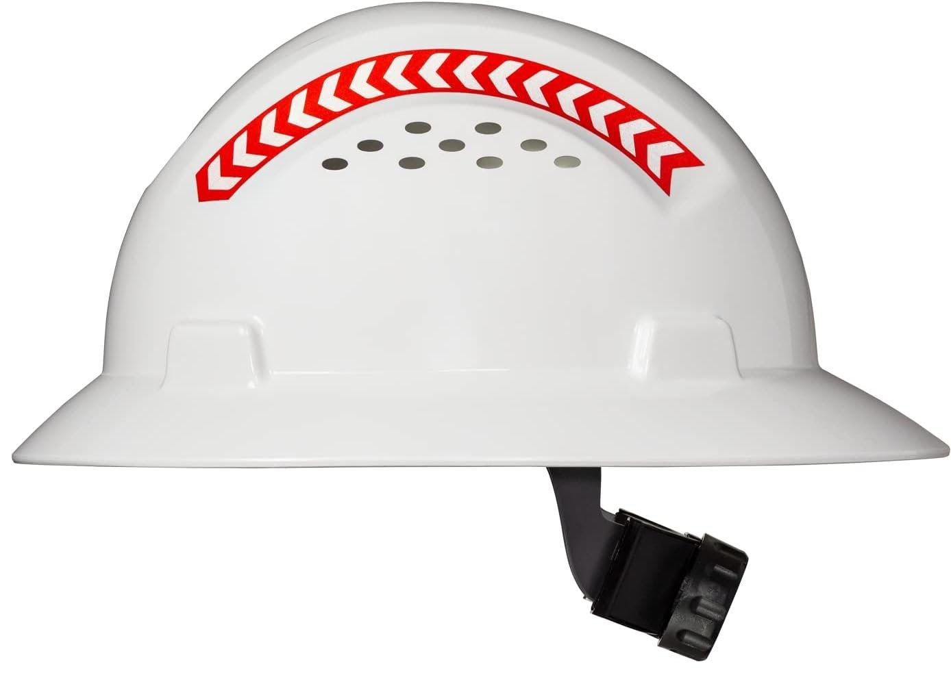 Coast SH300 Full Brim Safety Hard Hat with LHS300 Rechargeable LED Lighted Helmet Strap - White by Coast - Image 2