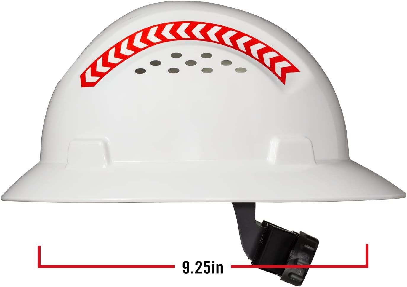 Coast SH300 Full Brim Safety Hard Hat with LHS300 Rechargeable LED Lighted Helmet Strap - White by Coast - Image 3