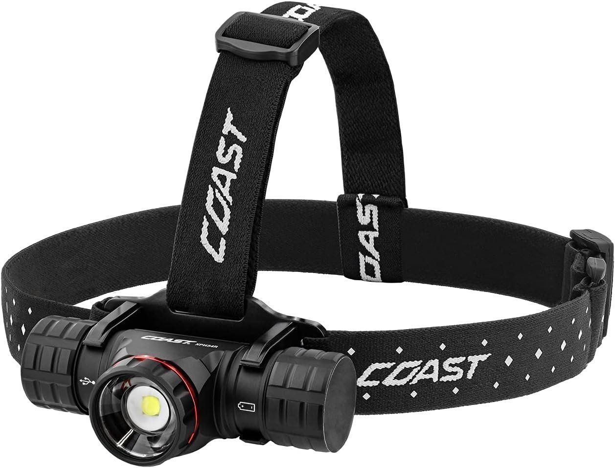 Coast XPH34R USB-C Rechargeable LED Headlamp Twist Focus Pure Beam - Black by Coast - Refurbished - Premium condition - US$75.38