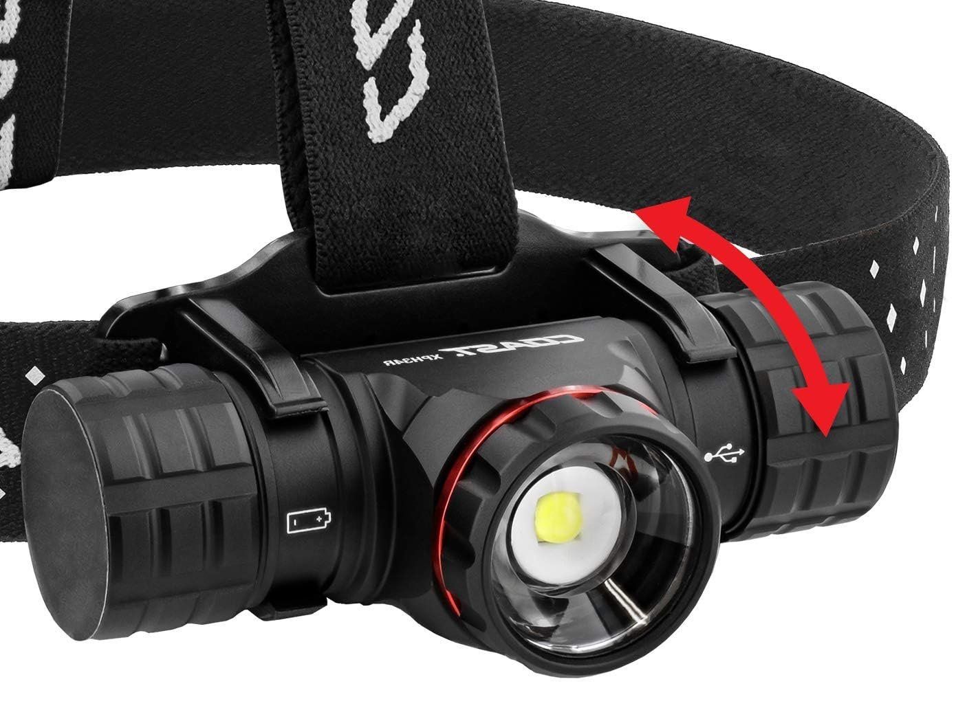 Coast XPH34R USB-C Rechargeable LED Headlamp Twist Focus Pure Beam - Black by Coast - Image 2