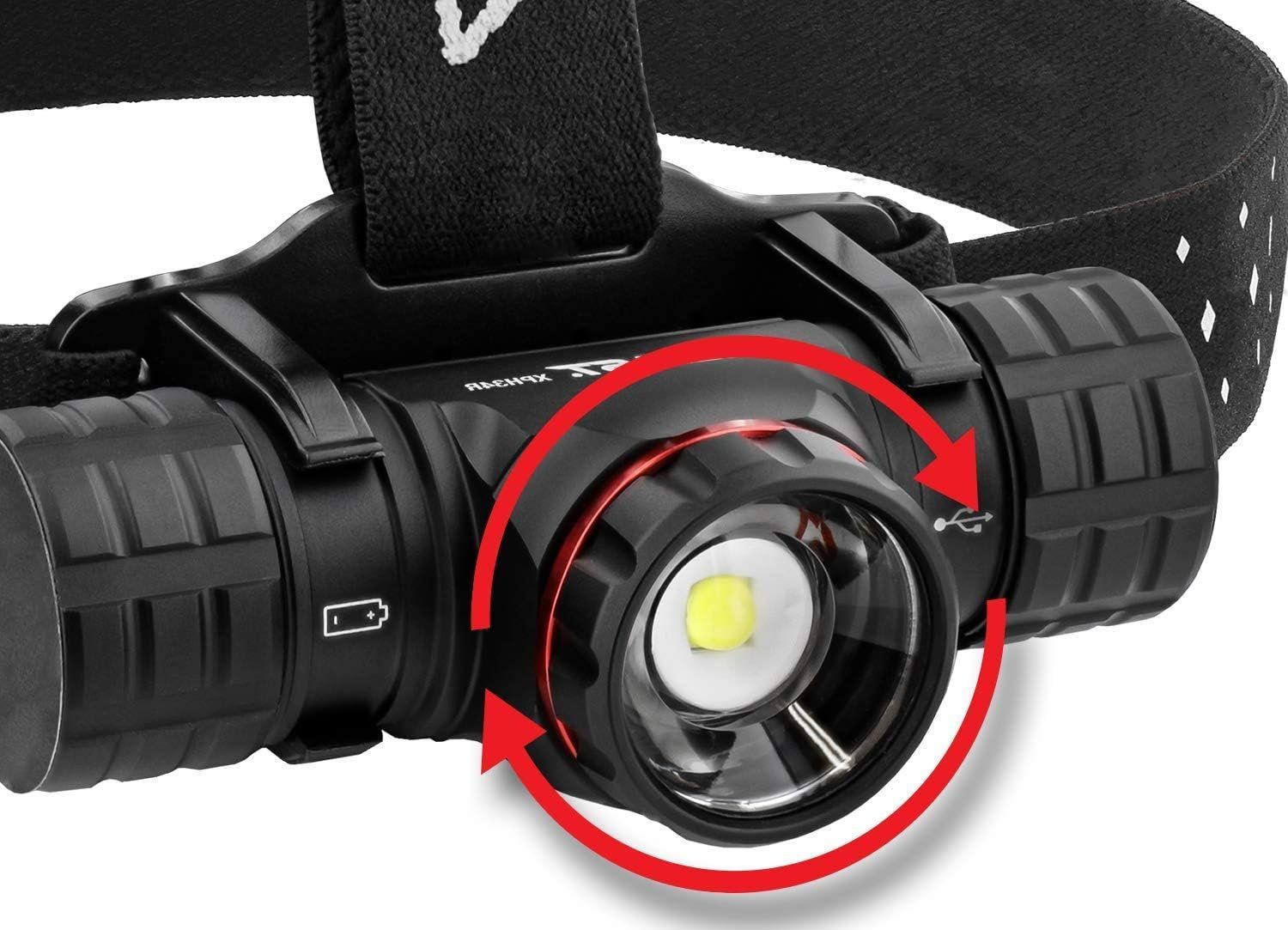 Coast XPH34R USB-C Rechargeable LED Headlamp Twist Focus Pure Beam - Black by Coast - Image 3