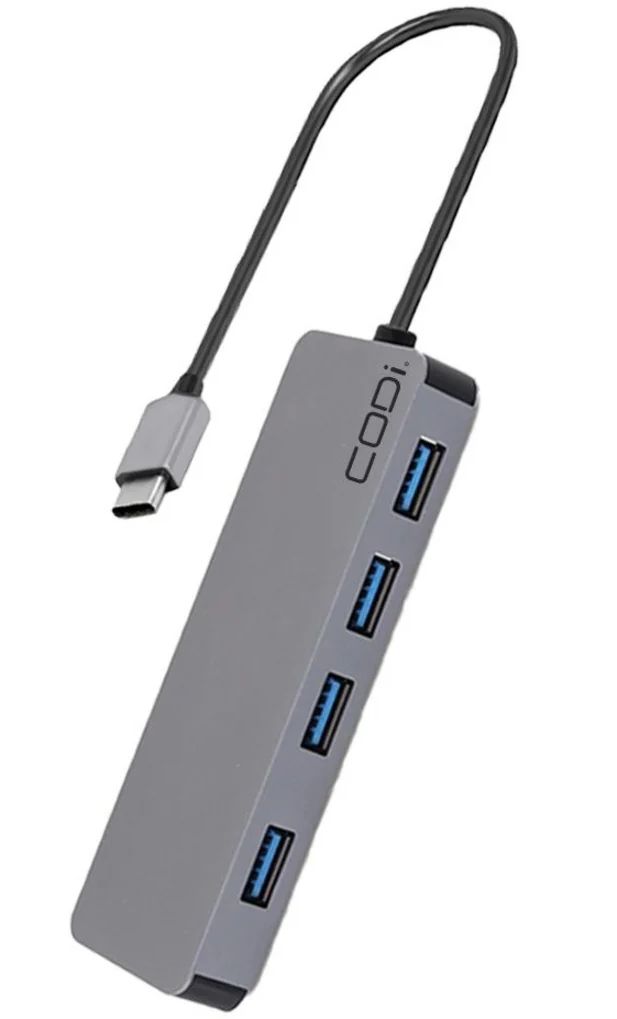 CODi 5-in-1 Multi-Port Hub (A01065) - Grey by CODi - Refurbished - Very Good condition - US$90.72