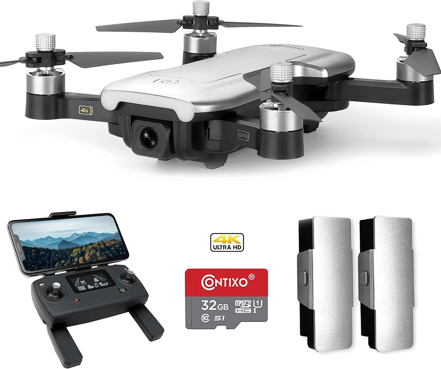 Contixo F30 Drone with Camera - White/Black by Contixo - Refurbished - Very Good condition - US$80.84