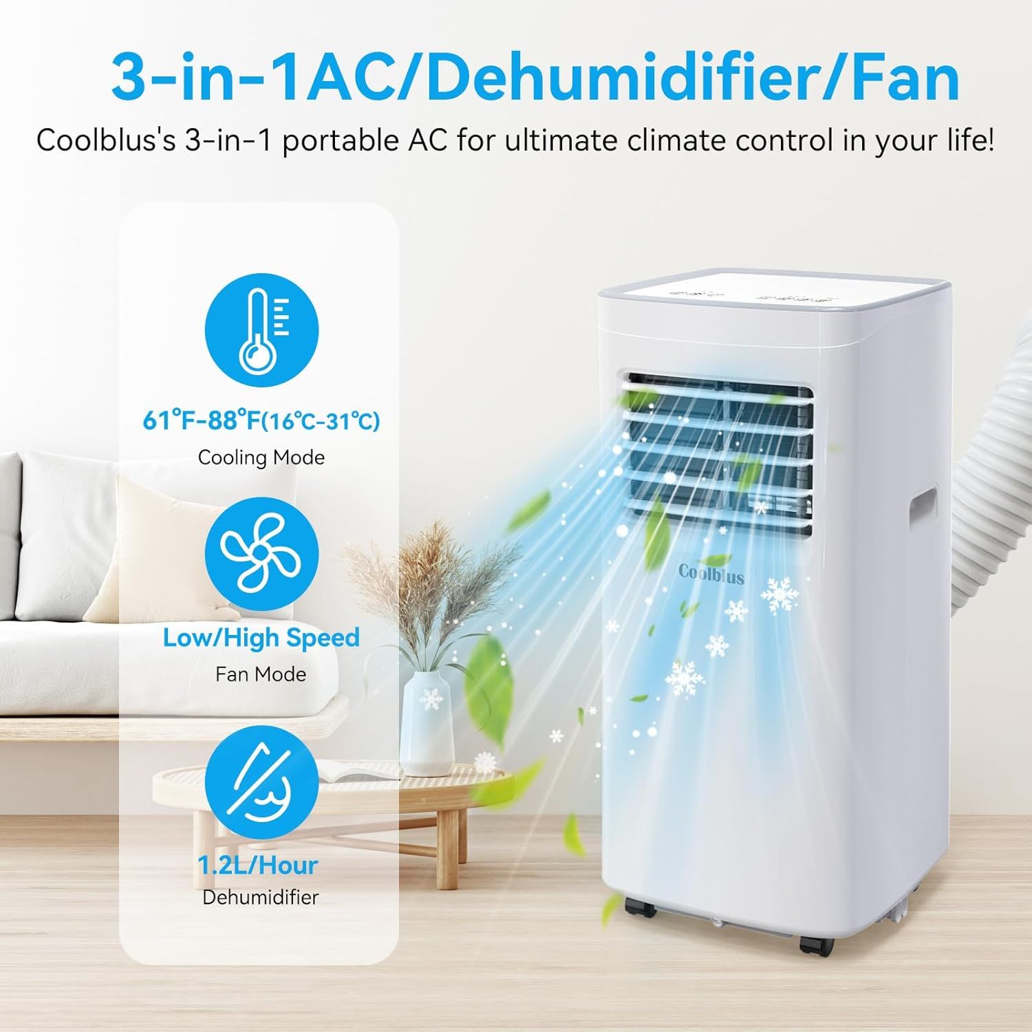 Coolblus Portable Air Conditioner A019K-05KR - White by Coolblus - Image 2