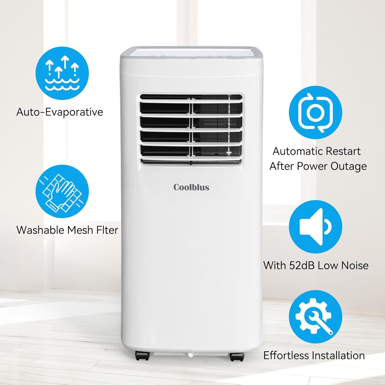 Coolblus Portable Air Conditioner A019K-06KR - White by Coolblus - Image 3