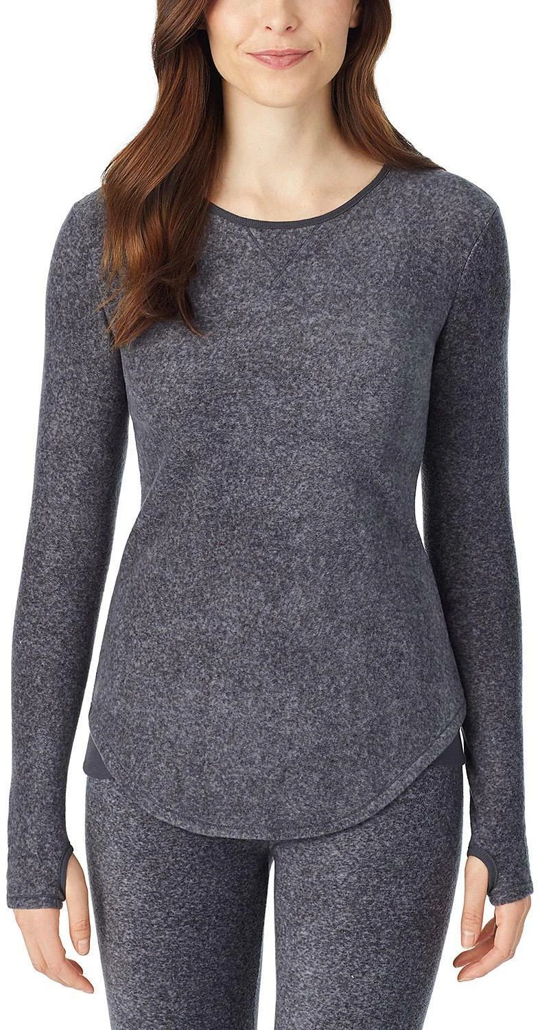 Cuddl Duds Fleecewear with Stretch Long Sleeve Crew - 2XL - Charcoal Heather by Cuddl Duds - Refurbished - Brand New condition - US$10.99