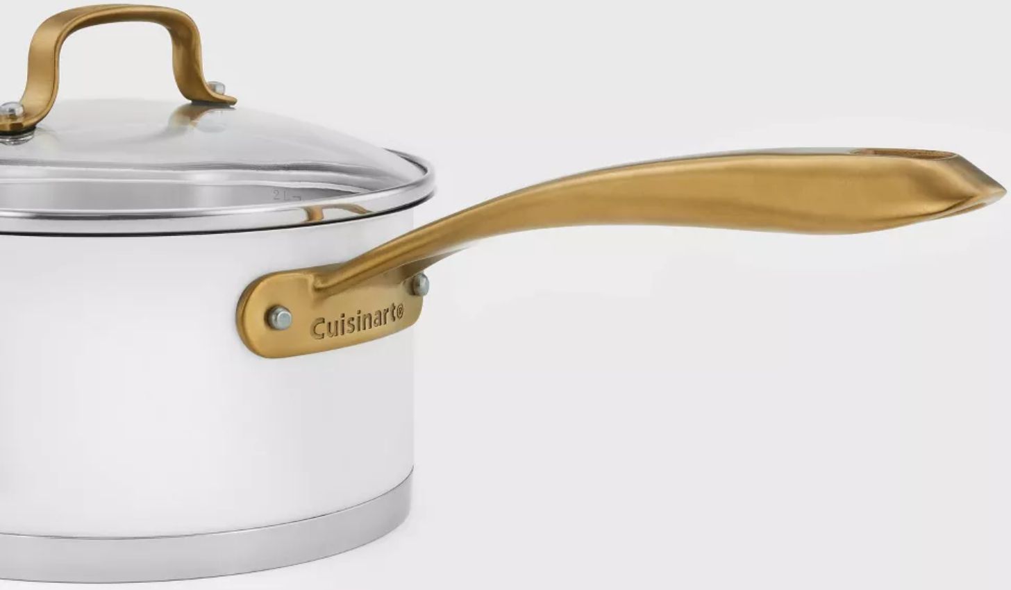Cuisinart 839-8MW Classic Stainless Steel Cookware Set 8-Piece - Matte White/Brushed Gold by Cuisinart - Image 9