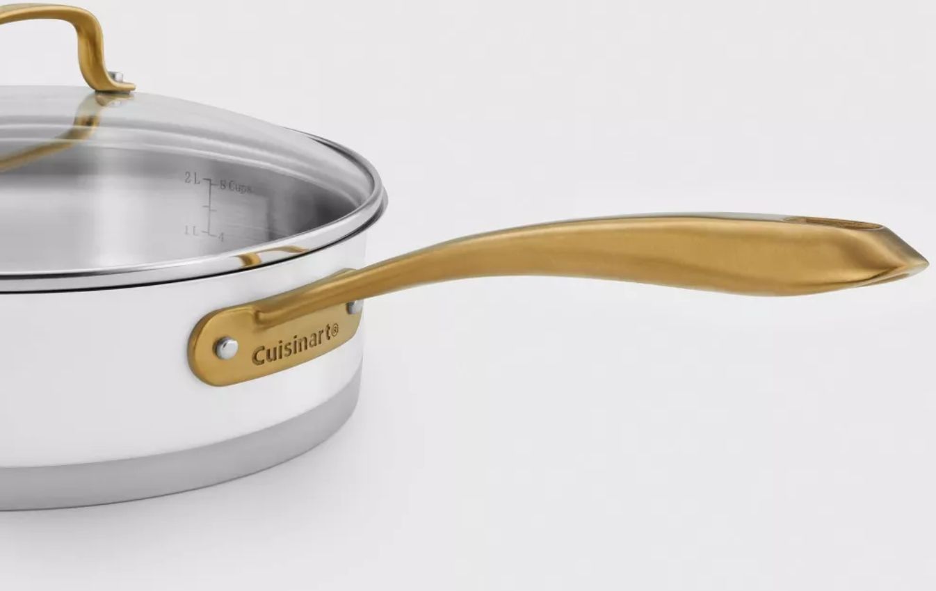 Cuisinart 839-8MW Classic Stainless Steel Cookware Set 8-Piece - Matte White/Brushed Gold by Cuisinart - Image 10