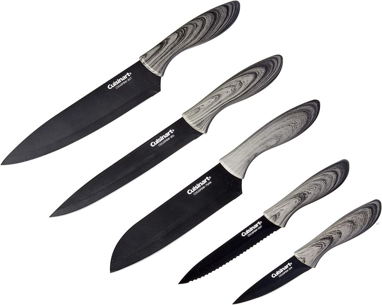 Cuisinart C55-10PBO Ceramic Coated Knife Set 10-Piece - Black by Cuisinart - Refurbished - Very Good condition - US$20.98