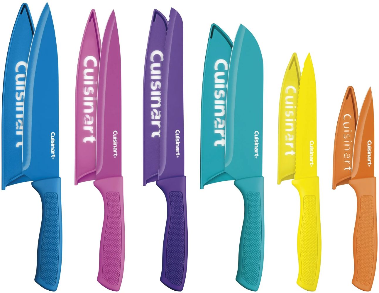Cuisinart C55-12PCGW Advantage Ceramic Coated Knife Set 12-Piece - Multicolor by Cuisinart - Refurbished - Very Good condition - US$18.98