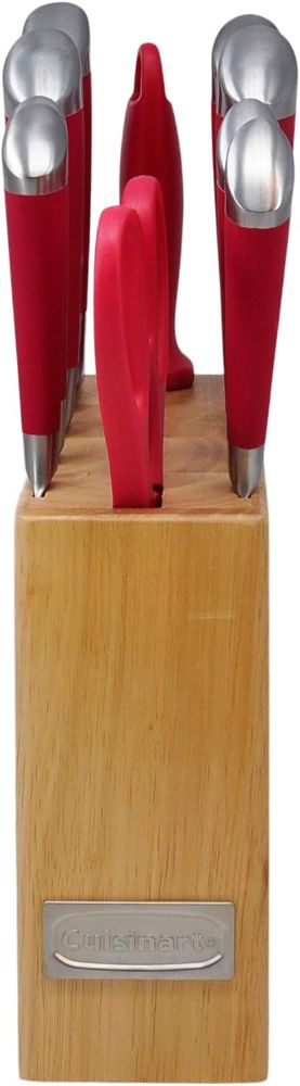 Cuisinart C77SS-11PRDGR 11-Piece Arista Collection Cutlery Stainless Steel Knife Block Set - Red by Cuisinart - Image 2