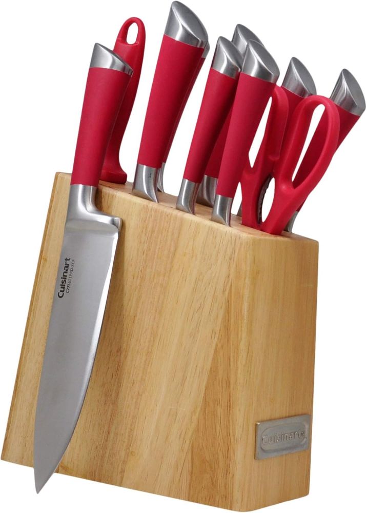 Cuisinart C77SS-11PRDGR 11-Piece Arista Collection Cutlery Stainless Steel Knife Block Set - Red by Cuisinart - Image 6