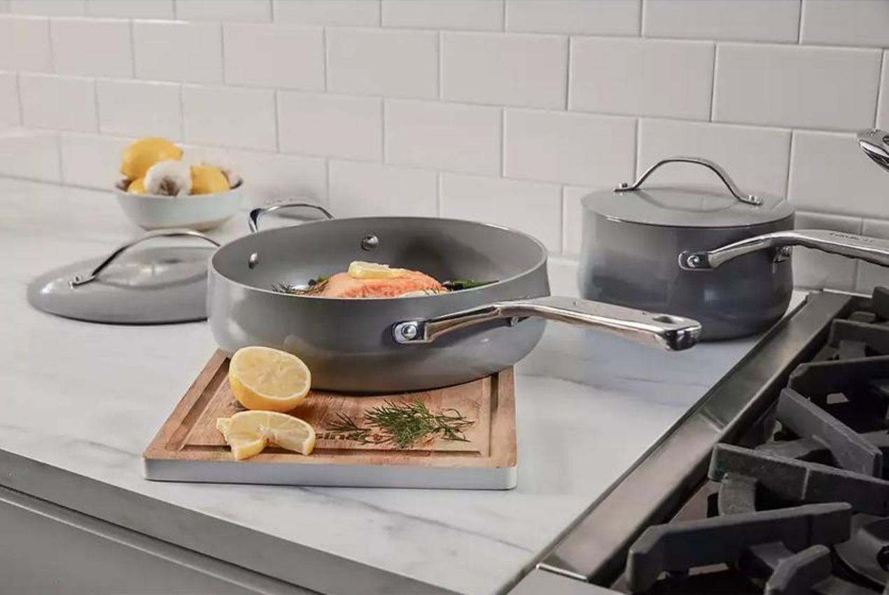 Cuisinart 34C-8GR Culinary Collection Nonstick Ceramic Cookware Set 8-Piece - Gray by Cuisinart - Image 3