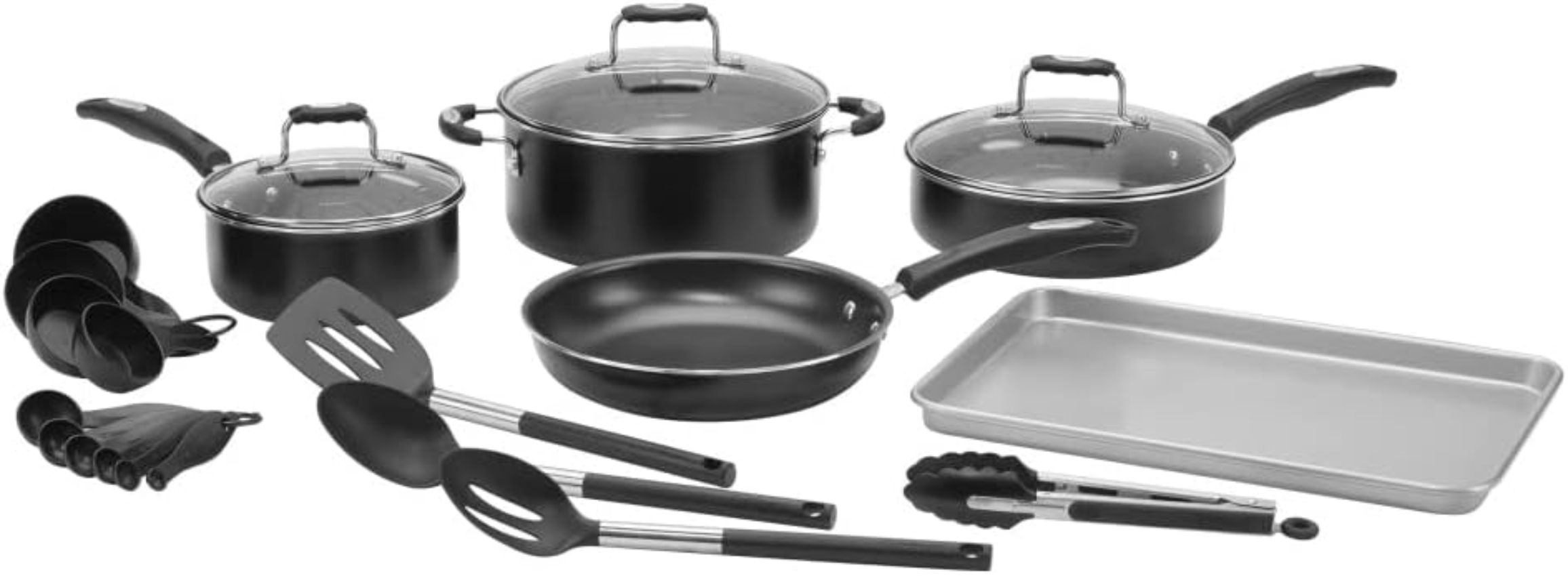 Cuisinart P55-22BK Complete Chef Nonstick Cookware Set 22-Piece - Black by Cuisinart - Refurbished - Very Good condition - US$81.81