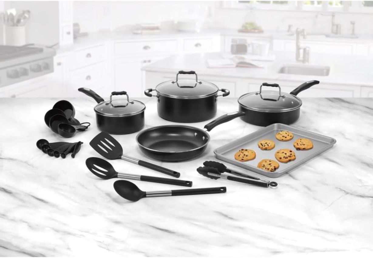 Cuisinart P55-22BK Complete Chef Nonstick Cookware Set 22-Piece - Black by Cuisinart - Image 3
