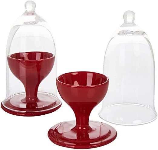 Curtis Stone Egg Cup & Cloche (2Pack) - Red by Curtis - Refurbished condition - US$22.61