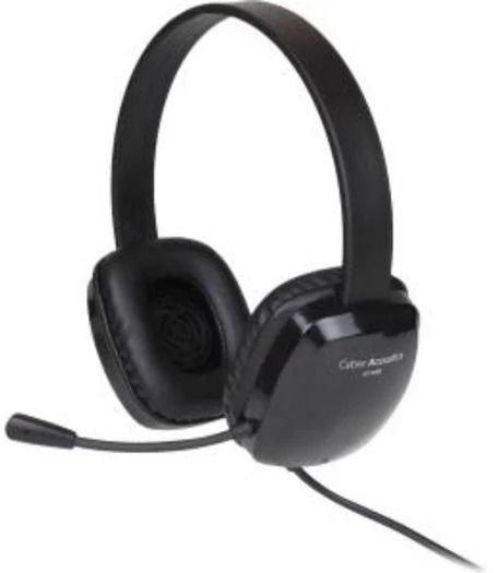 Cyber Acoustics Stereo Headset with Single Plug - Black by Cyber Acoustics - Refurbished - Very Good condition - US$67.83