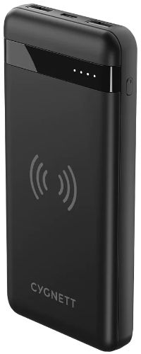 Cygnett ChargeUp Swift 10K mAh Wireless Power Bank - Black by Cygnett - Refurbished - Good condition - US$95.49