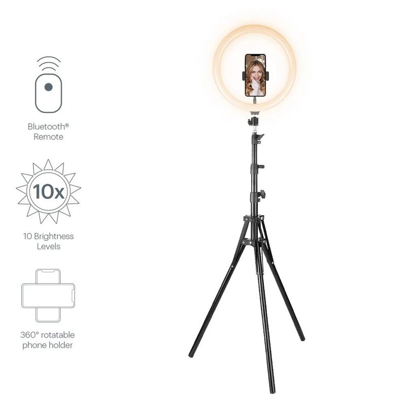 Cygnett V-PRO 12" Travel Ring Light Tripod Travel Pouch and Bluetooth Remote - Black by Cygnett - Refurbished - Very Good condition - Image 2